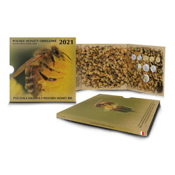 Lengyel forgalmi érmék „Méh” – érmekészlet 1 gr – 5 zł 2021