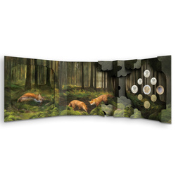 Lengyel forgalmi érmék Vörös róka – érmekészlet 1 gr - 5 zł 2025