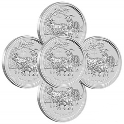 Lunar II: Year of the Goat 2 oz Silver 2015