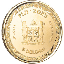 Fiji: Pesce Koi 1 oncia d'oro 2023 Proof