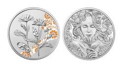 Marigold colorata 10 Euro Argento 2022 Proof