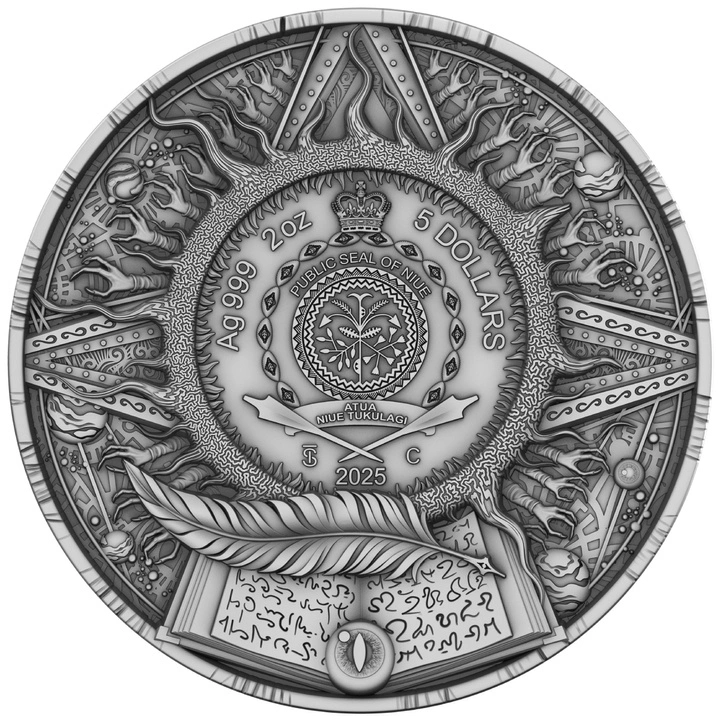 Niue: Cobellian koloriert/vergoldet 2 Unzen Silber 2025 Antiqued Coin