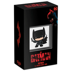 Niue: The Batman - Moneda Chibi de Batman coloreada, 1 onza de plata, 2022, acabado proof.