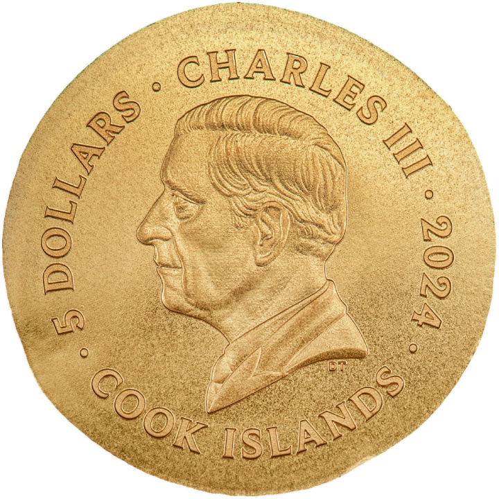 Cook Islands: Gryphon 0,5 gram Gold 2024 Silk Coin