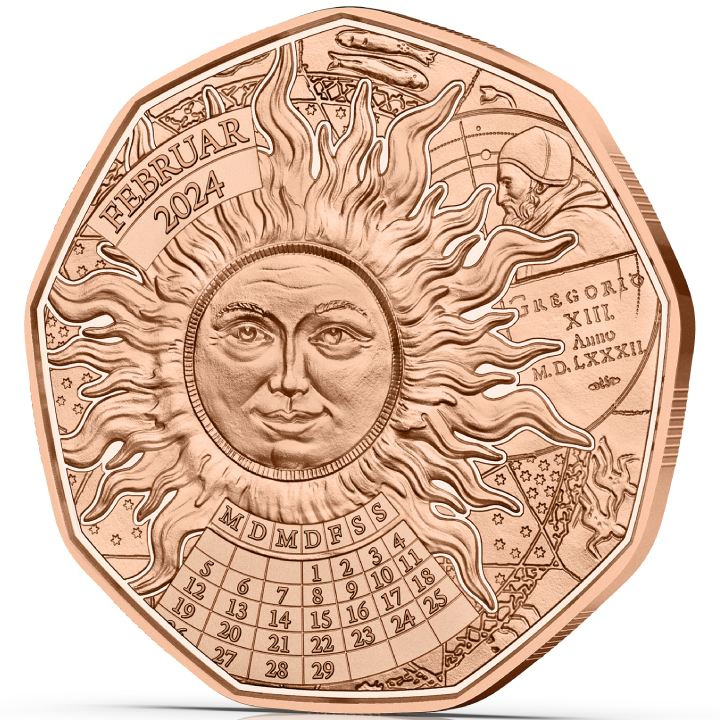 Moneta di Capodanno - Lucky Leap 5 Euro rame 2024