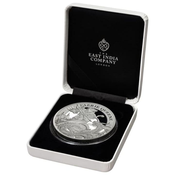 Sant'Elena: Faerie Queene - Redcrosse & The Dragon 5 once d'argento 2024 Proof