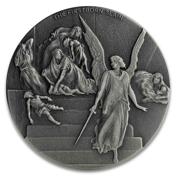 Niue : Biblical - The Firstborn Slain 2 onces d'argent 2019 Proof Antiqued Coin