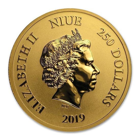 Niue: Niebiańskie Zwierzęta - Biały Tygrys 1 uncja Złota 2019