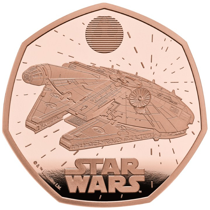 Star Wars: Millennium Falcon 50p Gold 2024 Proof 