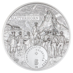 Switzerland: The Matterhorn 1 uncja Srebra 2025 Proof 