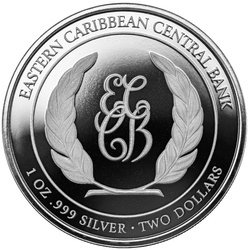 Dominica: Dolphin coloured 1 oz Silber 2023 Proof