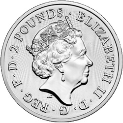 Silbermünze Großbritannien Two Dragons 1 Unze Silber 2018