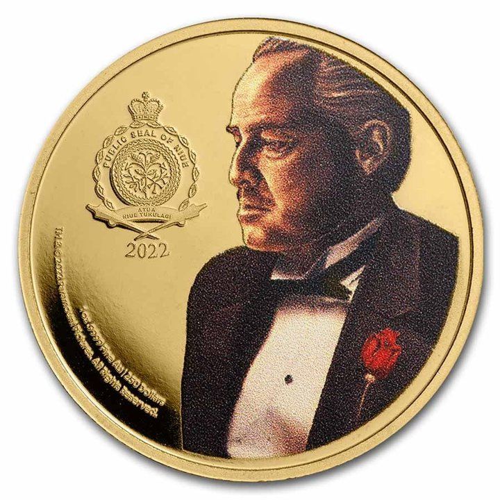 Niue: El Padrino película 50 aniversario 1 oz Plata 2022 Proof