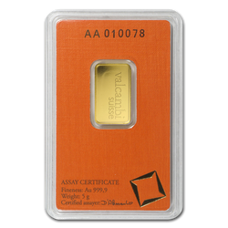 Valcambi 5 Gram Gold Bar LBMA GD Refiner