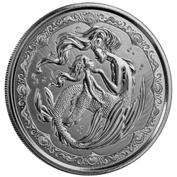 Samoa: Mermaid Mother & Daughter 1 uncja Srebra 2023 Prooflike