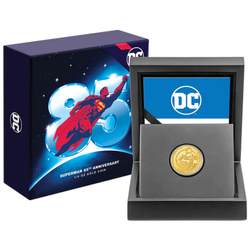Niue: DC Comics - Superman 85th anniversary comic book 1/4 oz Oro 2023 Proof