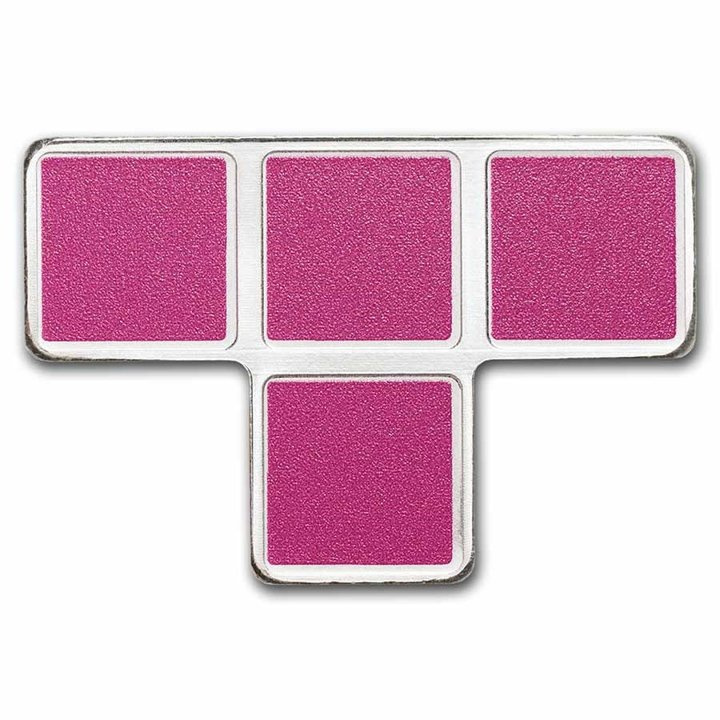 Niue: Tetris 1 oz Silver 7-Coin Tetrimino Shapes Set 2023