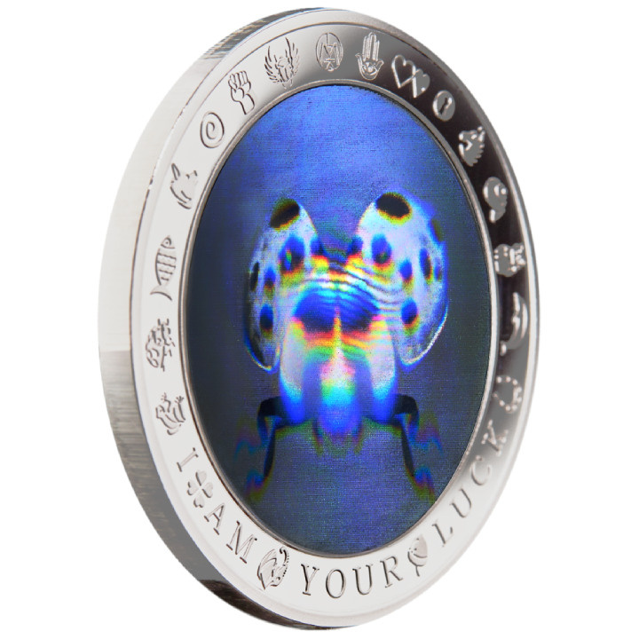 Niue: La Vaca de Dios coloreada $1 Plata 2022 Prooflike