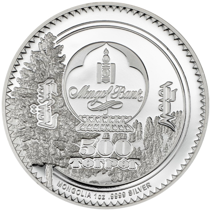 Mongolia: Spiriti dei boschi - Lontra colorata 1 oncia d'argento 2025 Proof