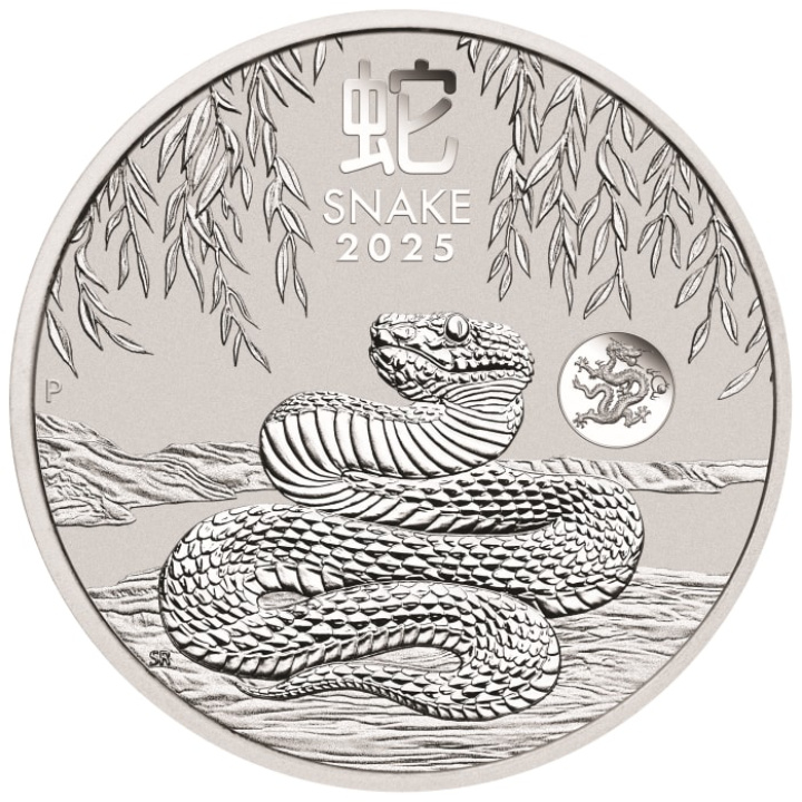 Perth Mint : Lunar III - Année du Serpent 1 once d'argent 2025 Dragon Privy Mark