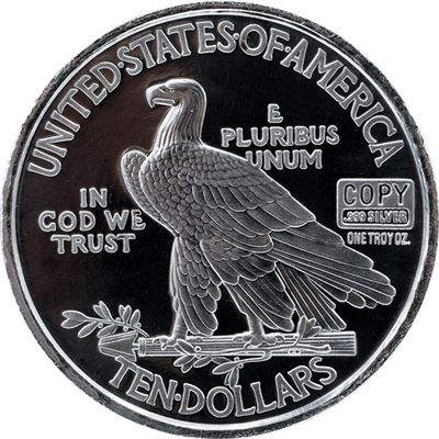 Diseño Clásico: Cabeza de Indio 1 oz Plata Redonda