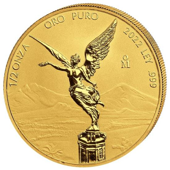 Mexican Libertad 1/2 once d'or 2022 Reverse Proof