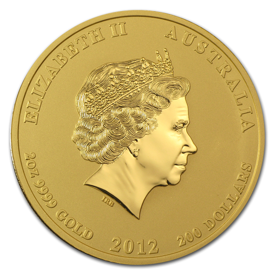 Lunar II: Año del Dragón 2 oz Oro 2012