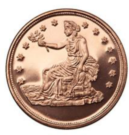 Trade Dollar 1 onza Cobre