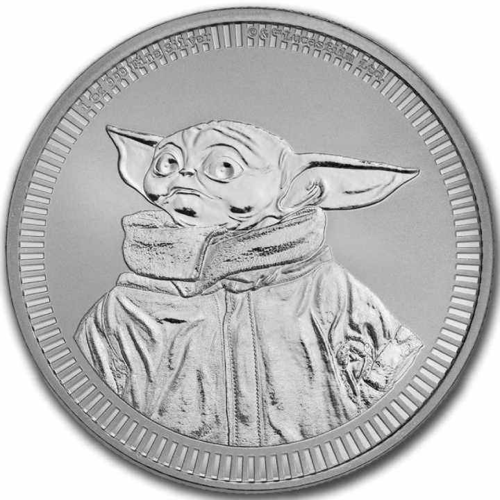 Niue: Star Wars - Grogu “Baby Yoda” 1 oncia d'argento 2023