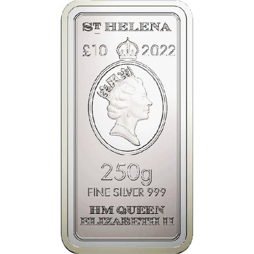 St. Helena Rectangular 250 gram Silver Coin 2022