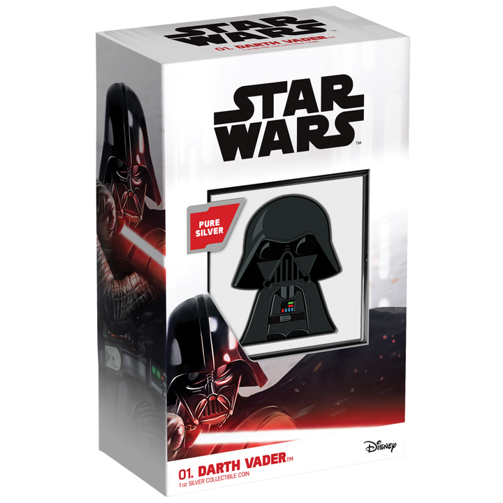 Niue: Star Wars - Darth Vader Chibi Coin kolorowany 1 uncja Srebra 2020 Proof