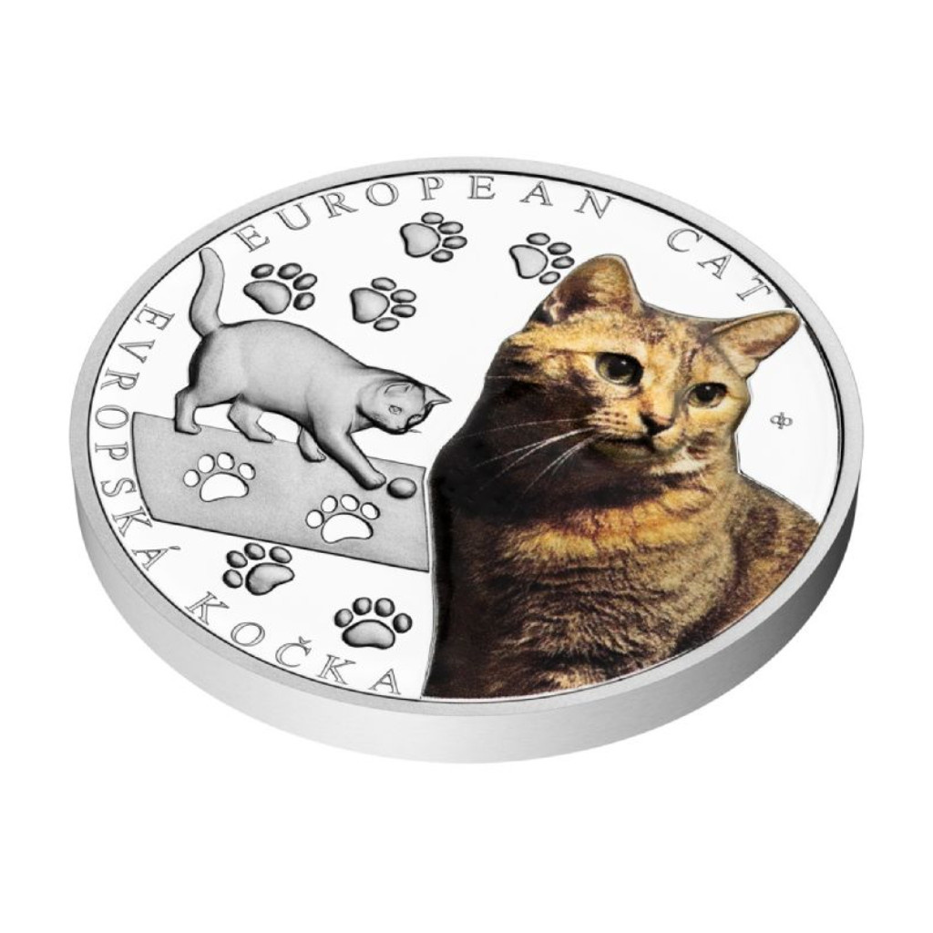 Silver Coin Cat Breeds - European Shorthair Colored 1 oz Silver 2026 ...