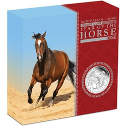 Lunar II : Année du cheval 5 onces d'argent 2014 Proof
