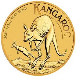 Kangourou australien 1/2 once d'or 2022