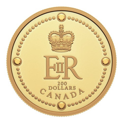 Canada: Queen Elizabeth II's Royal Cypher $200 Gold 2022 Proof