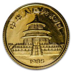 China Panda 1/10 oz Gold 1985