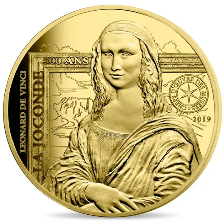 France : Chefs-d'œuvre des musées - Mona Lisa 1 once d'or 2019 Proof