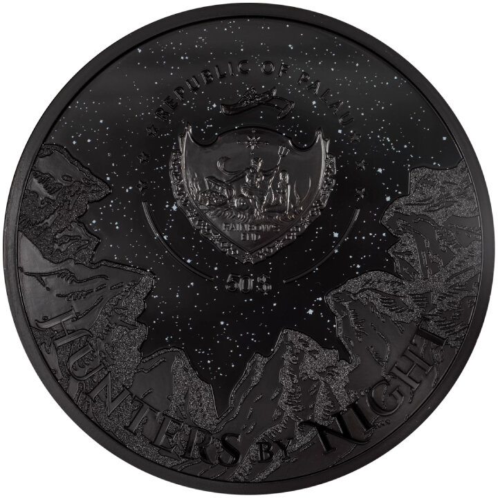 Palau: Hunters by Night - Ocelot coloured 1000 grams Silber 2025 Obsidian Black