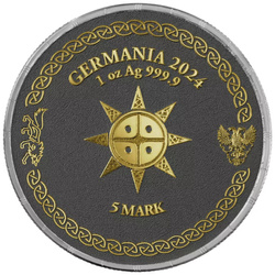 Ragnarök: Sköll & Hati Geminus pozłacany 2 x 1 uncja Srebra 2024