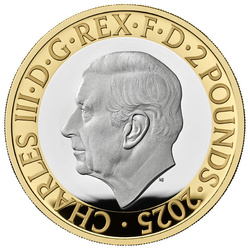 350 Years of the Royal Observatory, Greenwich £2 pozłacany Srebro 2025 Proof Piedfort