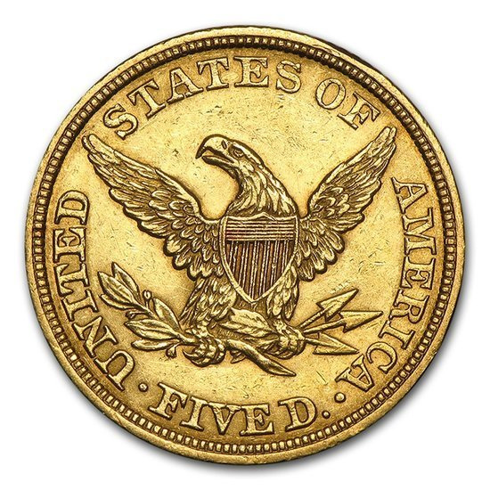 Liberty 5 dollars Différentes années État 2/3