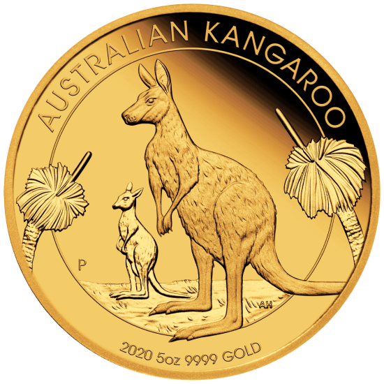 Kangourou australien 5 onces d'or 2020 Proof