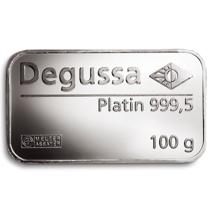 Degussa 100 Gramm Platin Barren