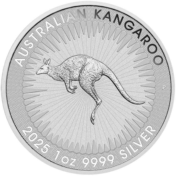 Australijski Kangur 25 uncji Srebra - przechowywane w bezcłowym magazynie we Frankfurcie (Loomis)