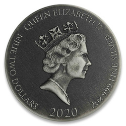 Niue: Biblico - Gesù che cammina sul mare 2 once d'argento 2020 Proof Antiqued Coin