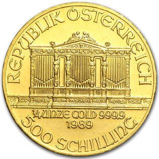 Filarmónica de Viena 1/4 oz Oro 1989