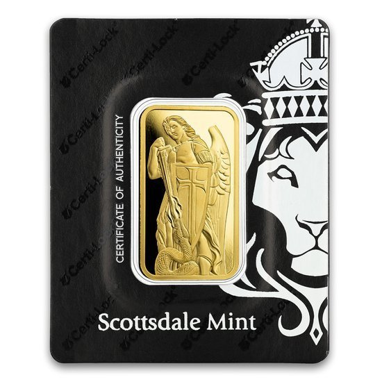 Sztabka PAMP 1 uncja Złota Archanioł Michał