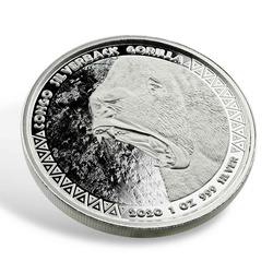 Congo: Silverback Gorilla 1 oz Silver 2020