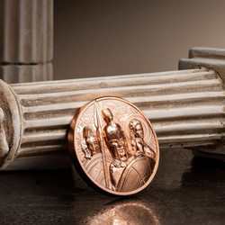 Islas Cook: Sparta 50 gramos Cobre 2023 Prueba en Ultra Alto Relieve