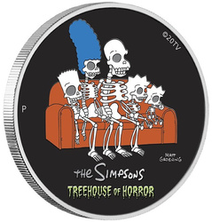 Tuvalu: The Simpson - Treehouse Of Horror színes 1 uncia ezüst 2022
